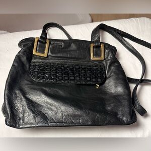 DAWLI Vintage Genuine Leather Snakeskin Shoulder or Crossbody Pocketbook